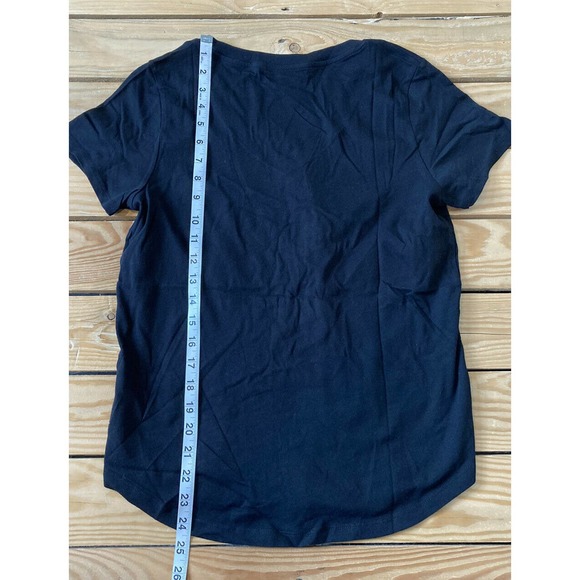 NEW Old Navy V Neck T Shirt Size Small Women’s Black Short Sleeve - Picture 5 of 6